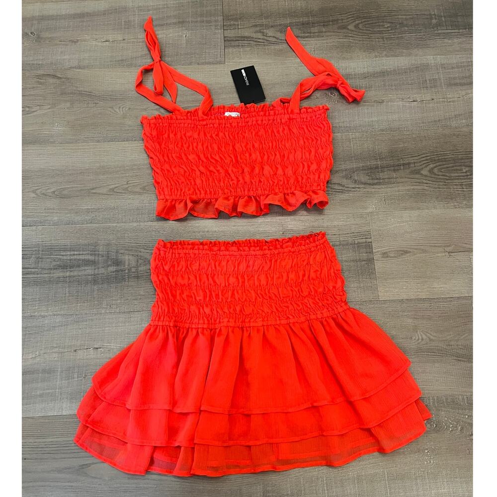 NWT Hey Sweetie Smocked Skirt Set